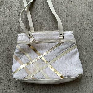 Shoulder Bag Fabric Zipper Closure Bag